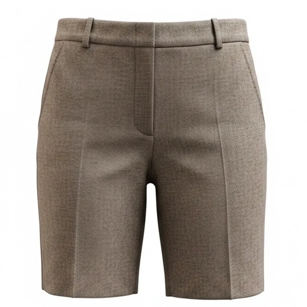 BCBGMAXAZRIA Bermuda Short Women 4 New Taupe Career Tailored Professional Shorts